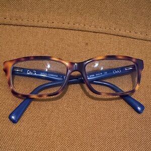Dolce & Gabbana Tortoiseshell Frame with Blue Temples